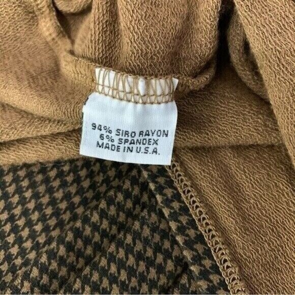 Bryn Walker Houndstooth Oversized Knit Tunic Top Brown XXS - Picture 8 of 8